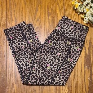 Betsy Johnson Leopard Print Workout Pants - Ladies XS